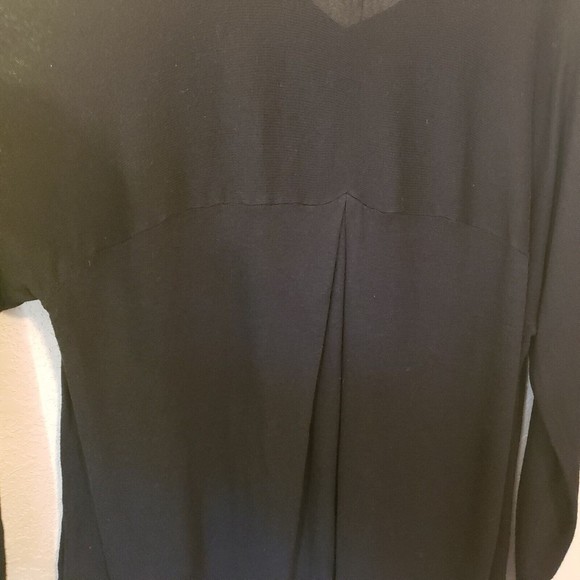 Ava & Viv Women's Size 2X Black Hi-lo Front Pleat Pullover Blouse - Picture 2 of 7